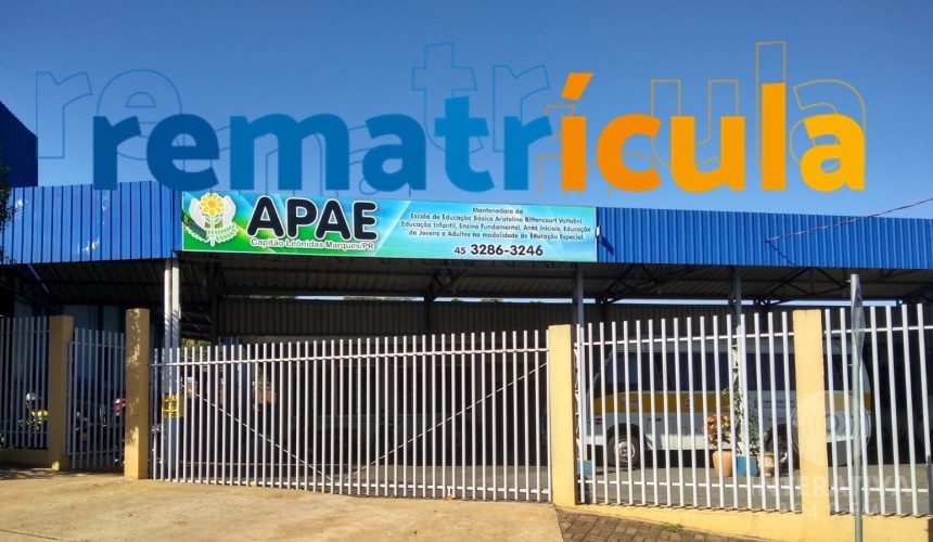 Começa na próxima terça-feira (24) o período de rematrículas na APAE de Capitão