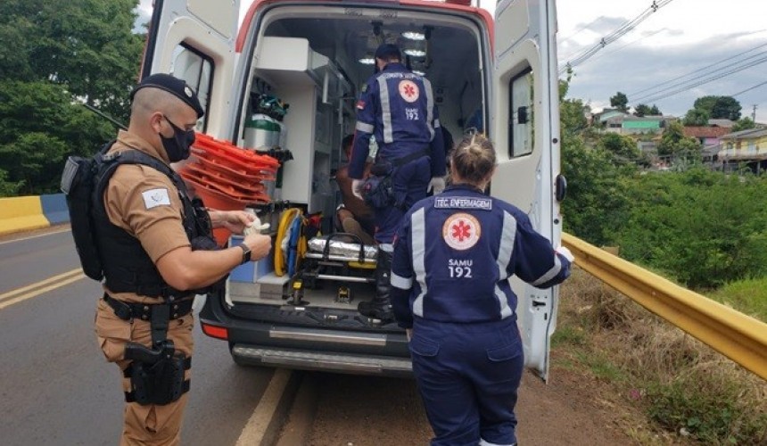 Foragido da penitenciária de Francisco Beltrão tenta fugir da PM, cai e bate a cabeça