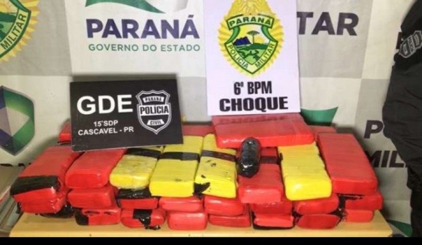 GDE e Choque apreendem 26 quilos de maconha e 300 gramas de haxixe, em Cascavel