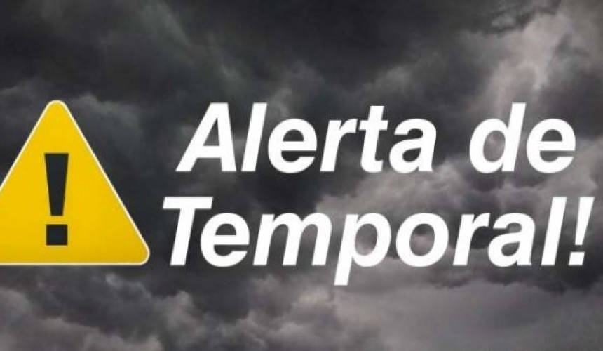 Defesa Civil alerta para risco de temporal nas regiões Oeste e Sudoeste