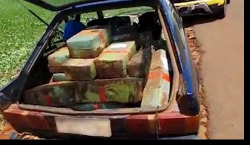 Veículo com quase meia tonelada de maconha é apreendido pela PM, próximo a Santa Helena