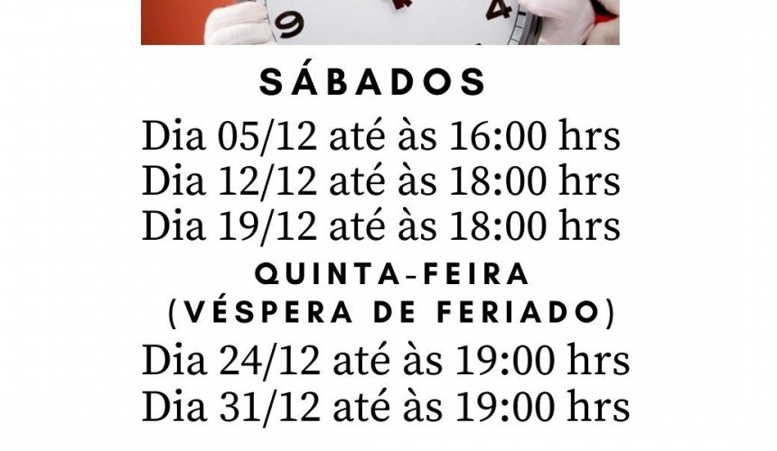 ACICAP divulga horário especial para atendimento do comércio neste fim de ano