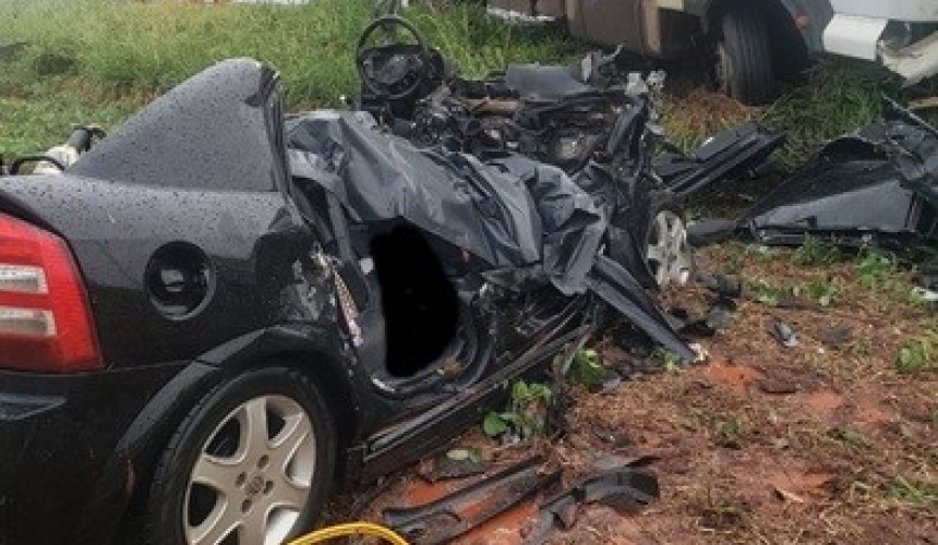 Três pessoas morrem em grave acidente na BR-163, em Guaíra