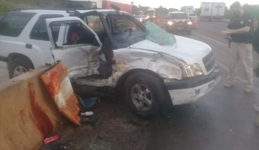 Acidente na BR163 em Santa Lúcia deixa vítima em estado grave