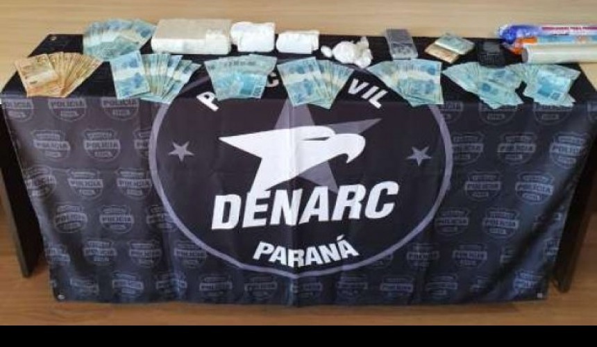 Homem é preso com 1,4 quilos de cocaína e R$ 10 mil em Corbélia