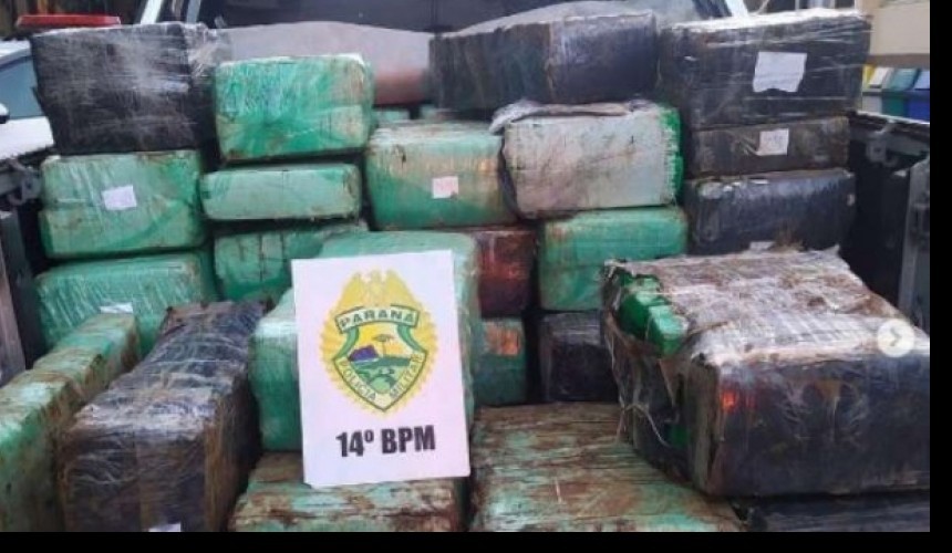 Polícia Militar prende dois com 1,3 tonelada de maconha em Foz do Iguaçu