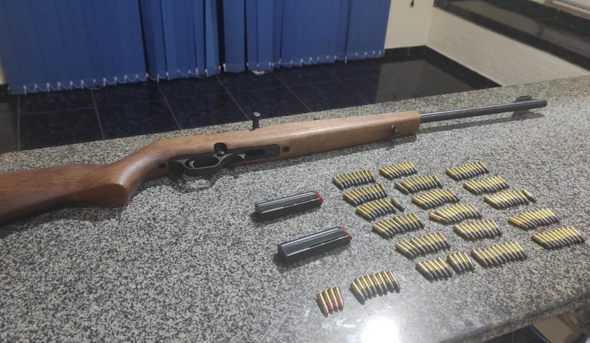 Policia apreende arma de fogo e mais de 170 munições após ocorrência de ameaça em Capitão