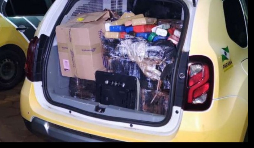 Em ação contra o tráfico de drogas, PM apreende 100 Kg de maconha, em Cascavel