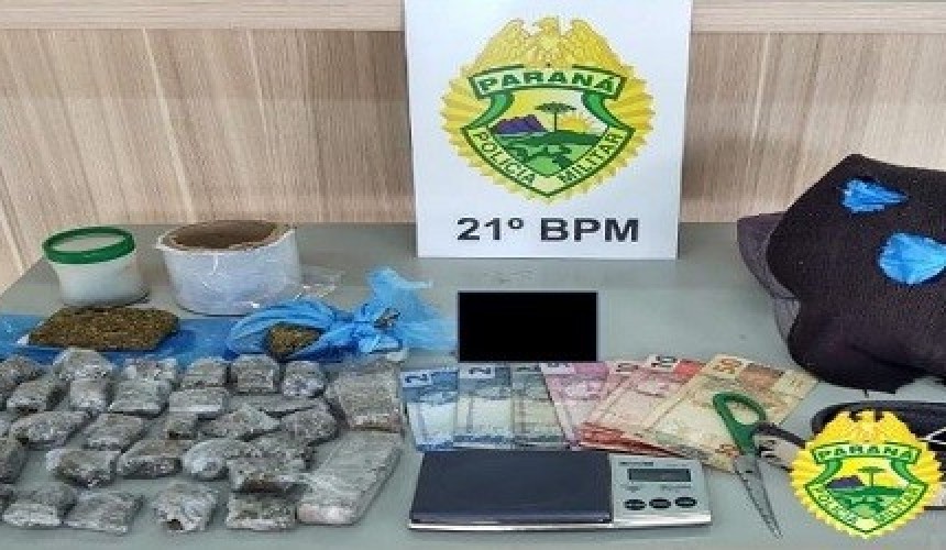 Polícia prende homem por tráfico de drogas em Santo Antônio do Sudoeste