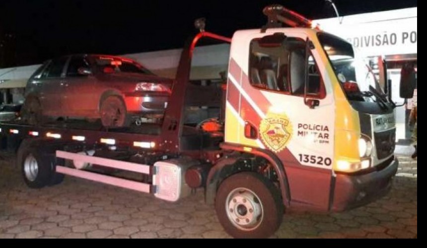 Veículo furtado em Três Barras é recuperado pela Polícia Militar