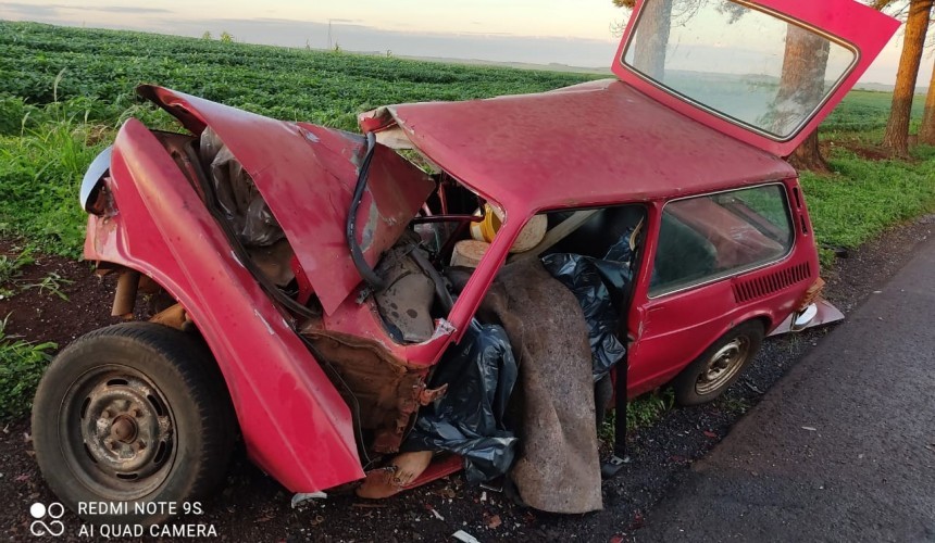 Morador de Ampére morre após se envolver em acidente na PR-317