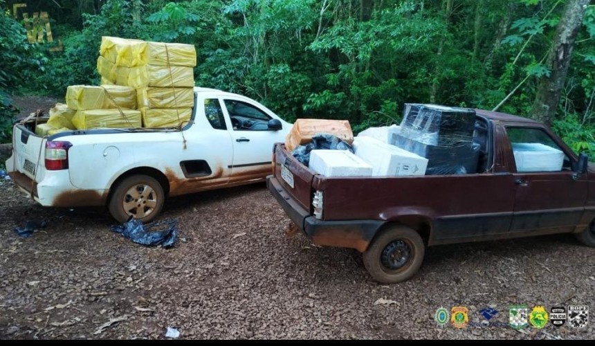 PF e BPFron apreendem carregamento de contrabando avaliado em R$ 590 mil em Guaíra