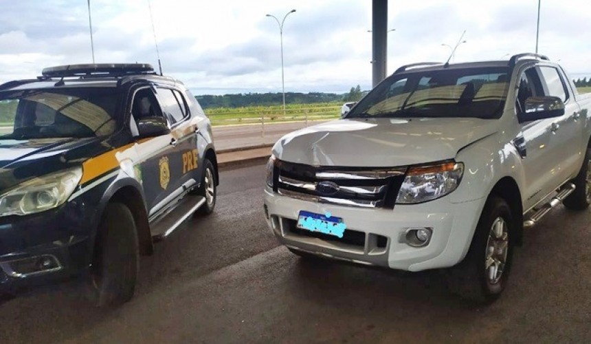 Ladrões rendem família, roubam Ranger, espingardas e televisor em Marmeleiro; veículo foi recuperado