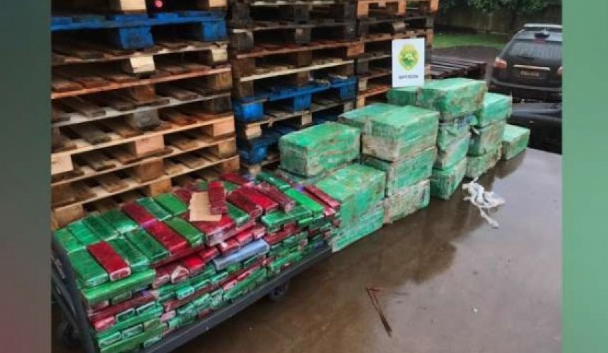 Mais de 800 Kg de maconha que iriam para Cascavel são apreendidos pelo BPFron