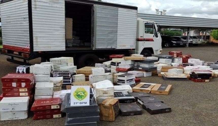 Polícia Militar de Santo Antônio do Sudoeste apreende carregamento de vinhos avaliados em R$ 500 mil reais