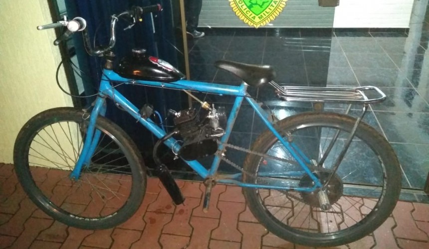 Menor conduzindo bicicleta motorizada é apreendido pela PM em Capitão