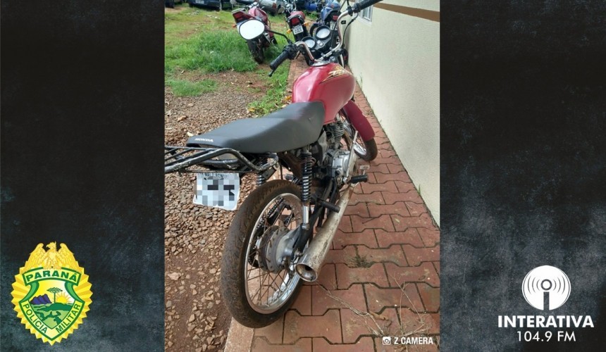 Motocicleta em situação irregular é apreendida pela PM em Capitão