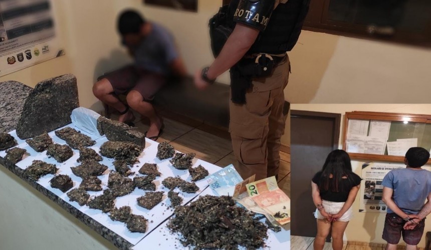 Casal é preso em Boa Vista da Aparecida por tráfico de drogas