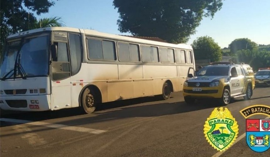 NOVA PRATA: Polícia Militar recupera ônibus antes mesmo do proprietário perceber o furto