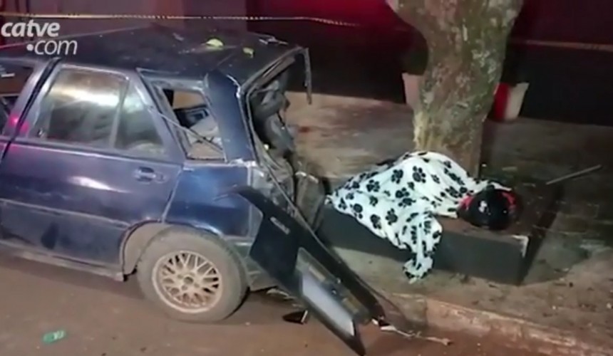 Jovem morre ao ser prensada contra árvore, em Assis Chateaubriand