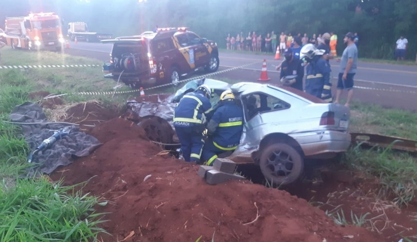 Grave acidente deixa vítima fatal na BR-369, em Corbélia