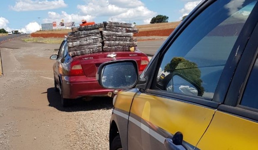 PRF apreende cerca de 112 kg de maconha em Realeza