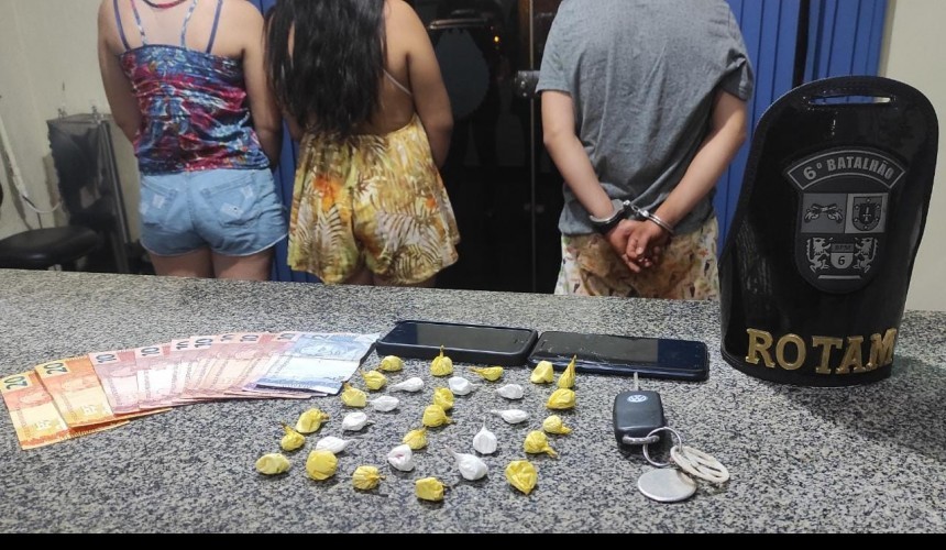 Três pessoas foram presas por tráfico de drogas em Boa Vista da Aparecida