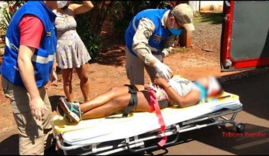 Mulher é gravemente ferida pelo irmão por enxadada na cabeça, em Foz do Iguaçu