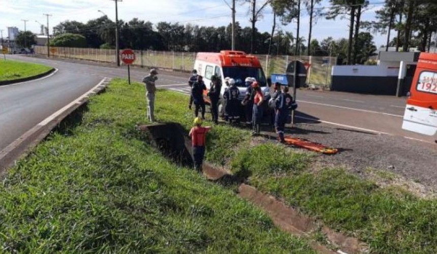Idoso é encontrado em canaleta de escoamento na BR 277 em Cascavel