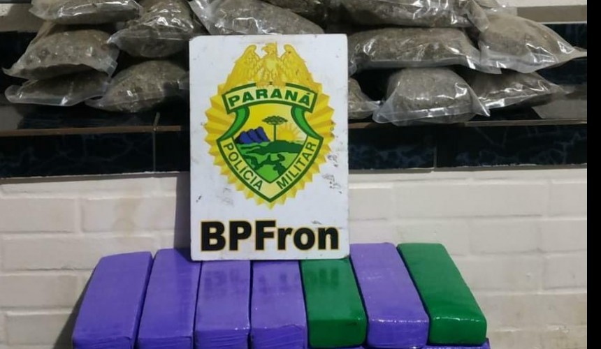 BPFRON apreende maconha em veículo durante Operação Hórus em Capitão
