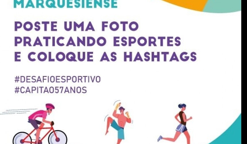 Secretaria de esportes lança Desafio Virtual incentivando a prática esportiva no aniversário de Capitão