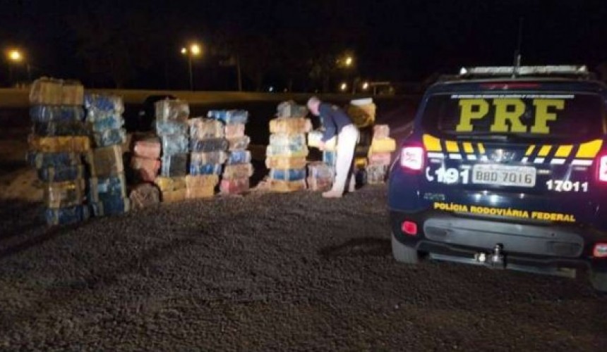 PRF apreende quase duas toneladas de maconha na BR-376, em Ponta Grossa