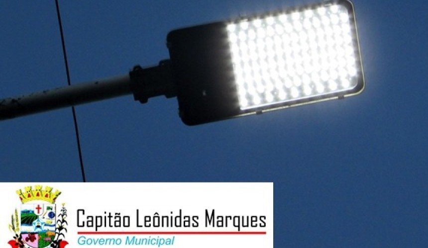 Lâmpadas de LED trazem modernidade e economia na iluminação pública de Capitão