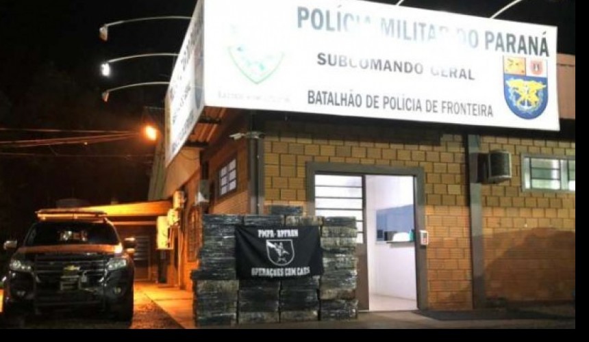 Quase uma tonelada de maconha é apreendida pelo BPFron em Entre Rios do Oeste