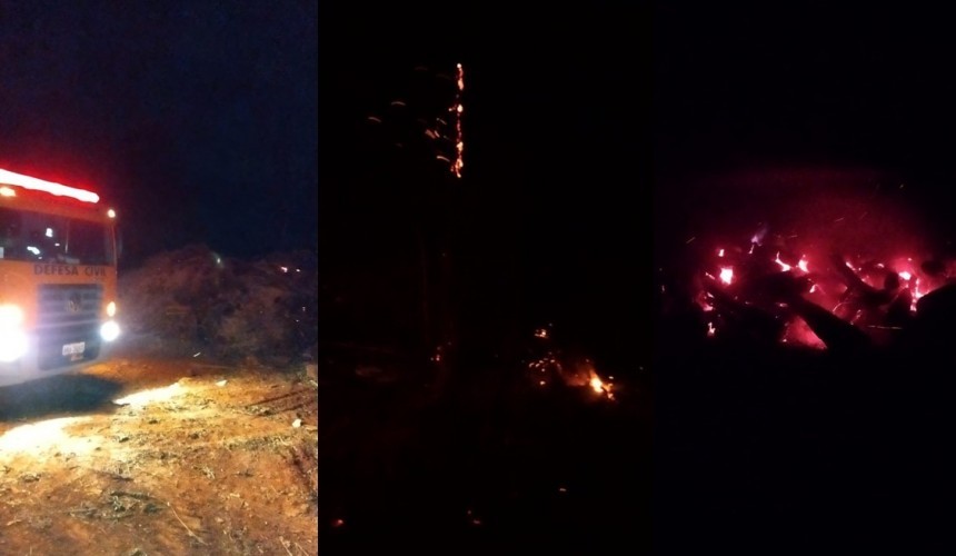 Bombeiros são acionados para atender a incêndio e queda de árvore em Capitão