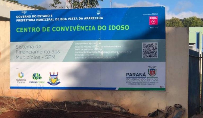 Boa Vista da Aparecida ganha Centro de Convivência do Idoso