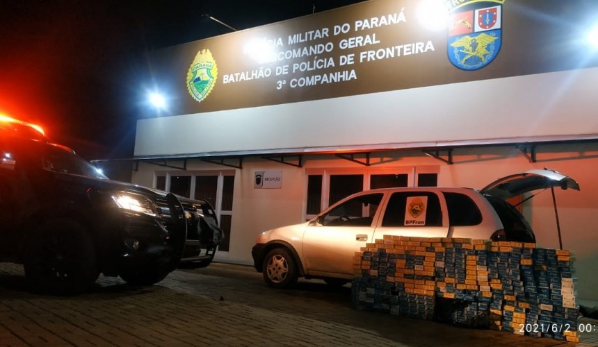 Operação Hórus: BPFRON apreende veículo carregado com cigarros contrabandeados em Capitão