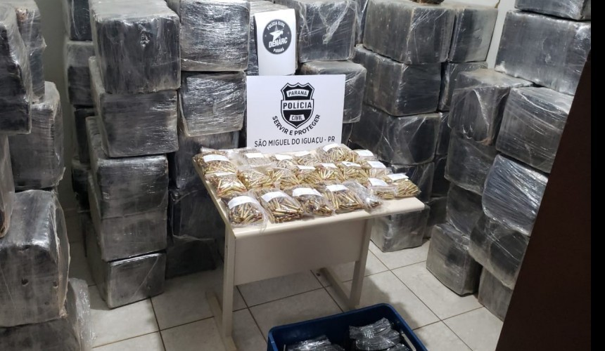 Denarc apreende mais de duas toneladas de maconha e munições para fuzil