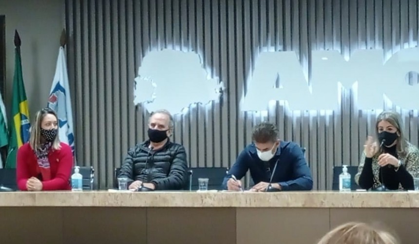 Secretária de Educação de Capitão debate assuntos da área durante reunião da AMOP