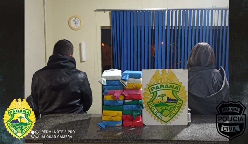 Casal que levaria mais de 20 Kg de cocaína para Santa Catarina é preso pela Polícia em Capitão