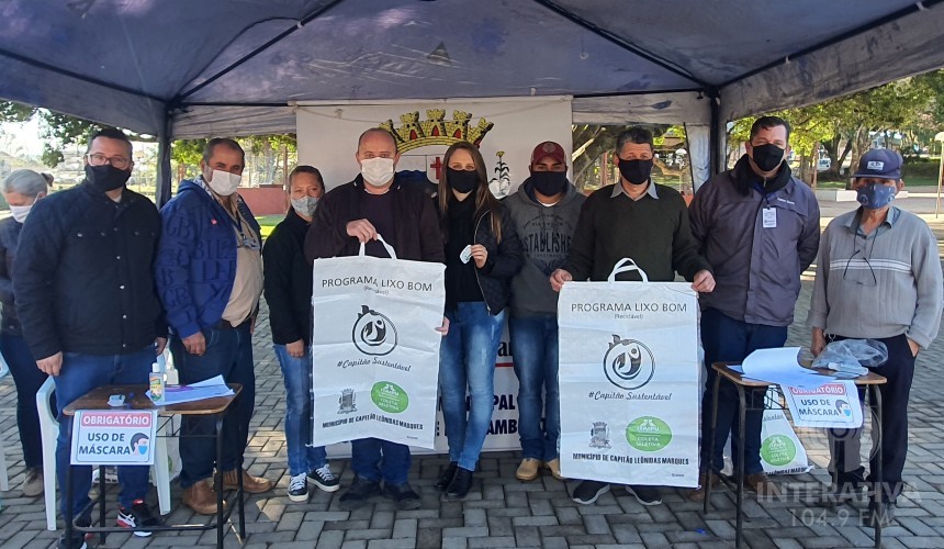 Programa Lixo Bom: Materiais estão sendo entregues para auxiliar na separação do lixo em Capitão