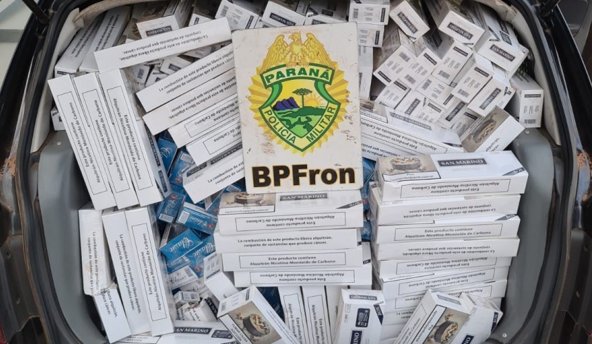 BPFRON apreende cigarros contrabandeados em Realeza