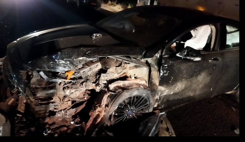 Acidente na BR-163 entre Santa Lúcia e Lindoeste deixa duas pessoas em estado grave