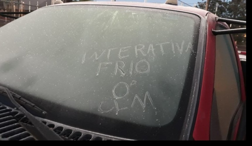 Massa de ar polar derruba temperaturas; Em Capitão os termômetros chegaram a 0°C