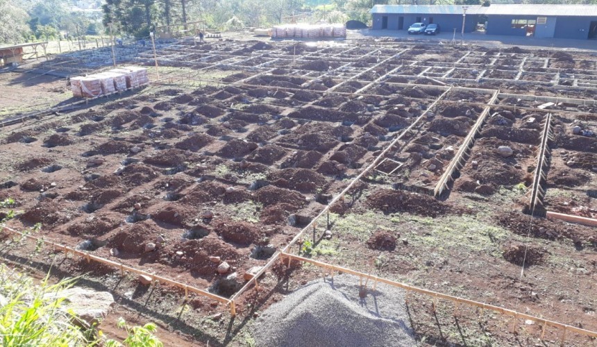 Estrutura de fundação do novo hospital de Capitão conta com mais de 350 toneladas de concreto