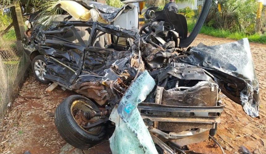 Realezense morre ao colidir frontalmente com caminhão na PR-182, trecho Realeza à Cascavel