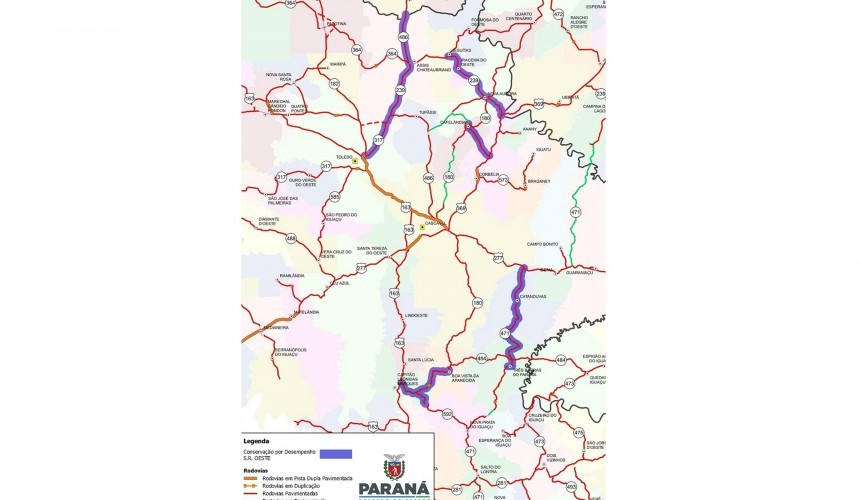 Estado lança edital de conservação de 193 quilômetros de rodovias na região Oeste; Capitão está contemplado no pacote