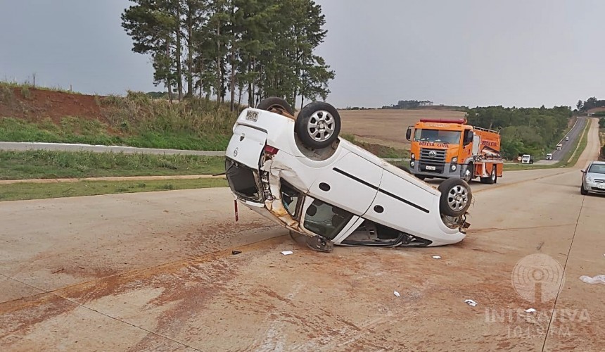 Capotamento é registrado na BR-163 em Capitão
