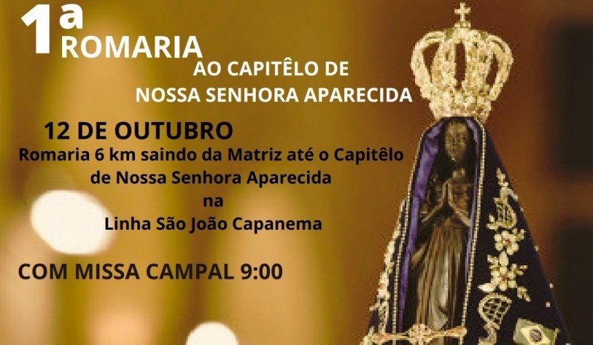 Romaria em honra a Nossa Senhora Aparecida acontecerá em Capitão