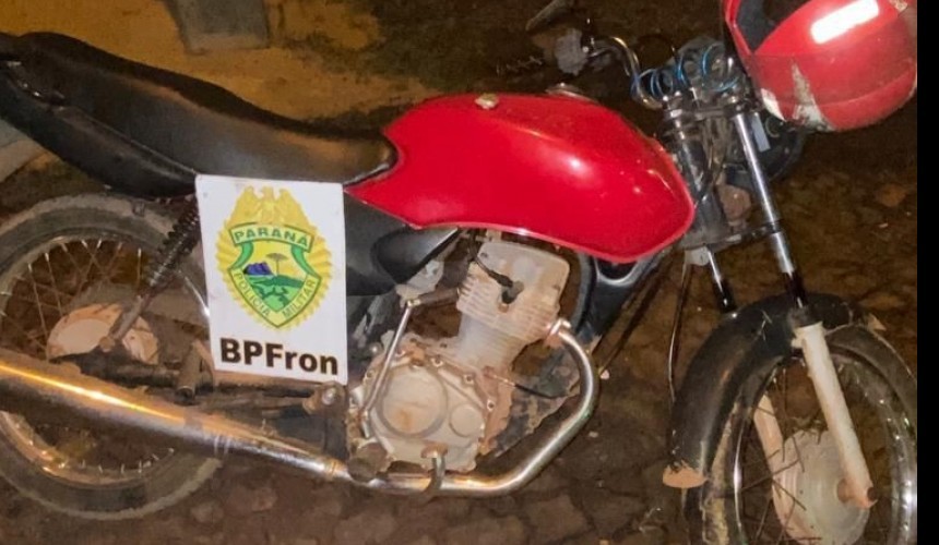 BPFRON recupera motocicleta furtada antes do dono dar falta do veículo em Boa Vista da Aparecida